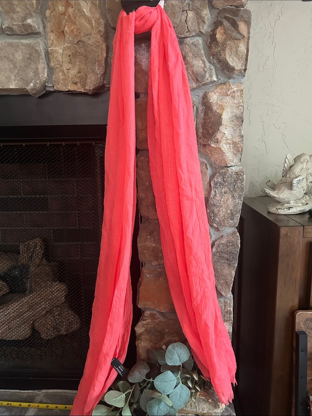 Mixit Coral Pink Decorative Scarf for Home Accents